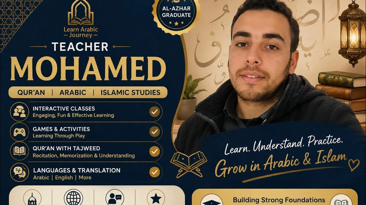 Teacher Mohamed, online Quran and Arabic tutor graduated from Al-Azhar University