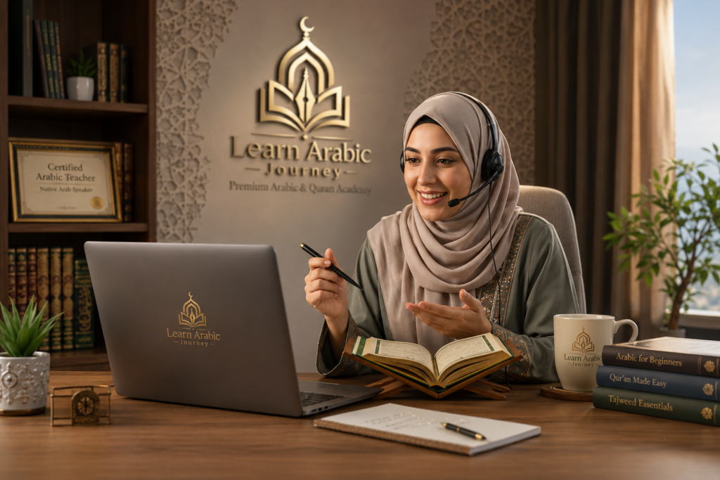 Learn Arabic Journey online platform connecting students worldwide with native Arab tutors